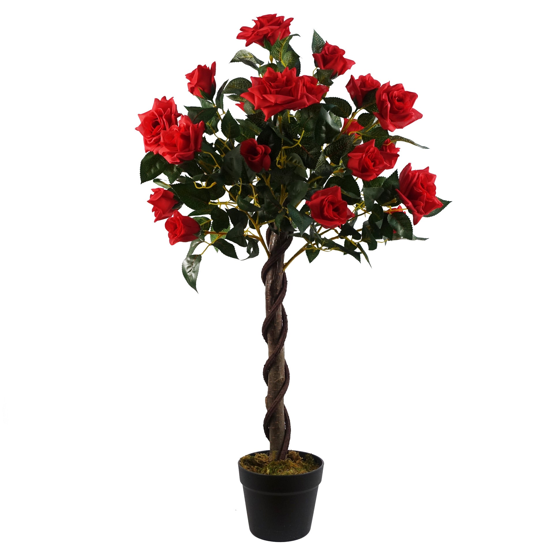 Artificial Red Rose Tree Wedding Twisted Vine Detail 90cm (3ft)