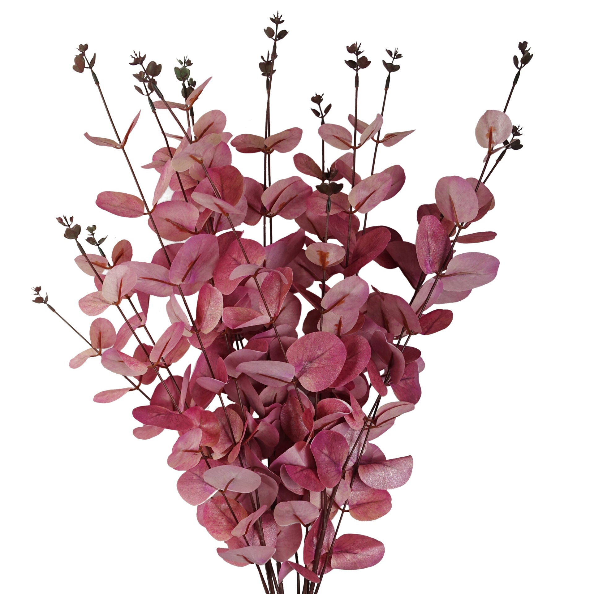 Pack of 6 x 80cm Pink Eucalyptus Foliage Stem