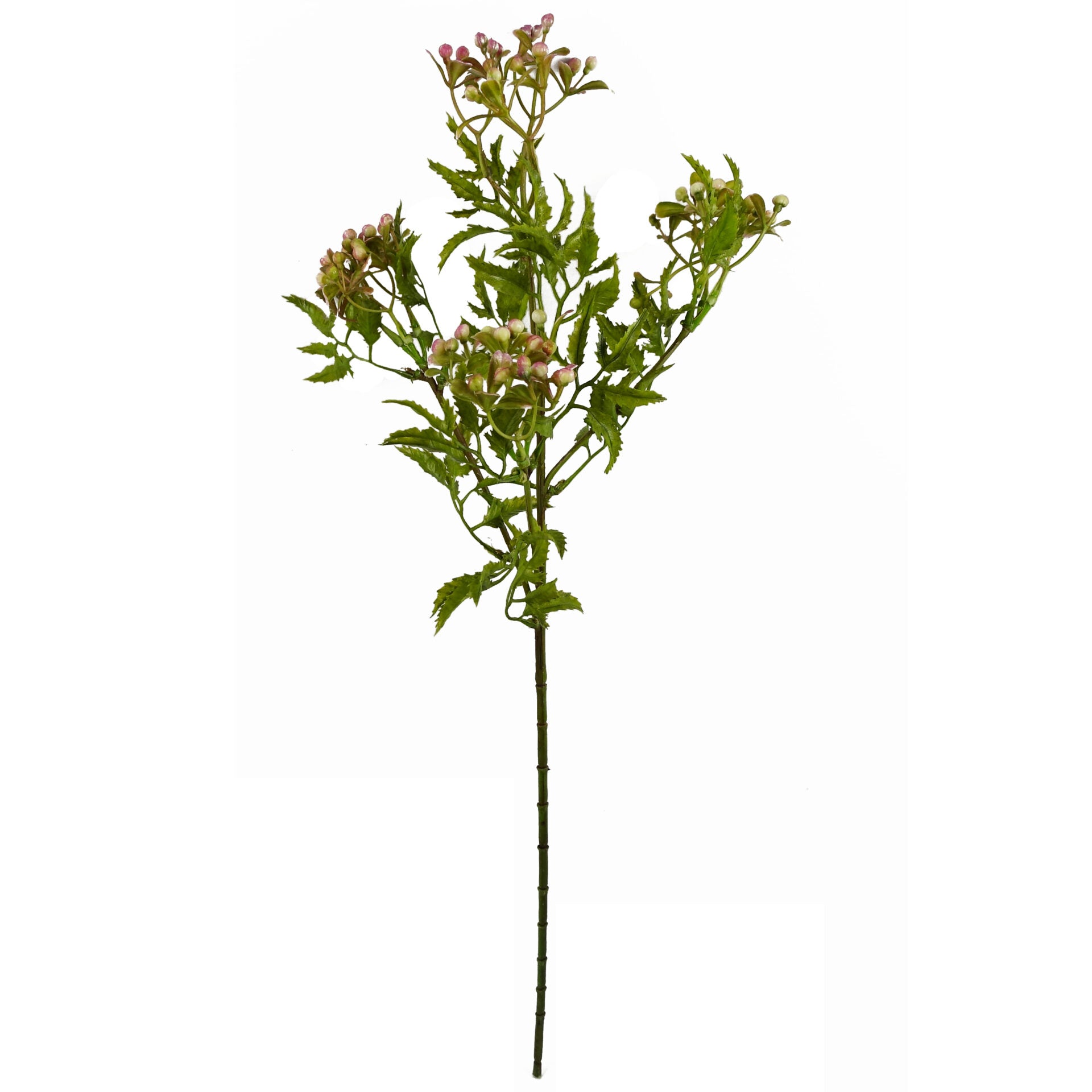 55cm Artificial Foliage Stem with Pink Berries