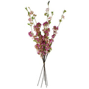 Pack of 6 x 100cm Pink Blossom Spray Stem