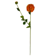75cm Artificial Dahlia PomPom Flower Stem Orange