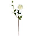 Pack of 6 x 75cm Artificial Dahlia PomPom Flower Stem Cream