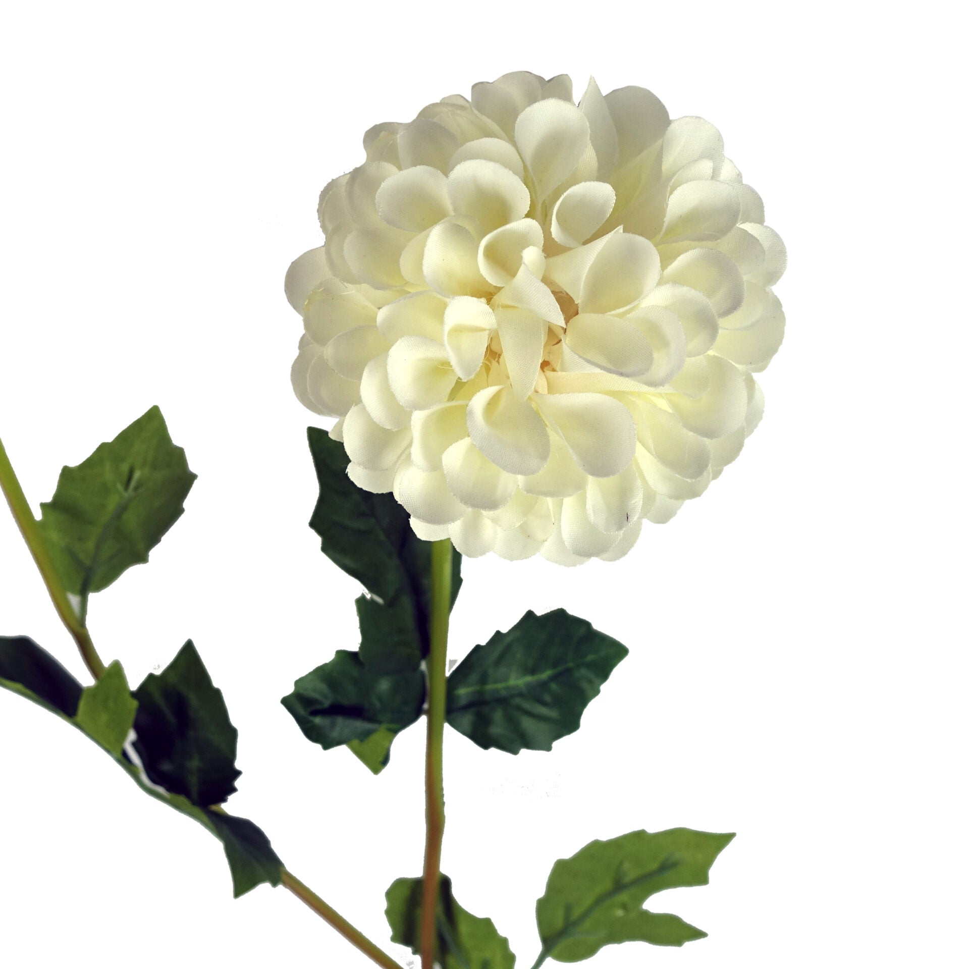 75cm Artificial Dahlia PomPom Flower Stem Cream