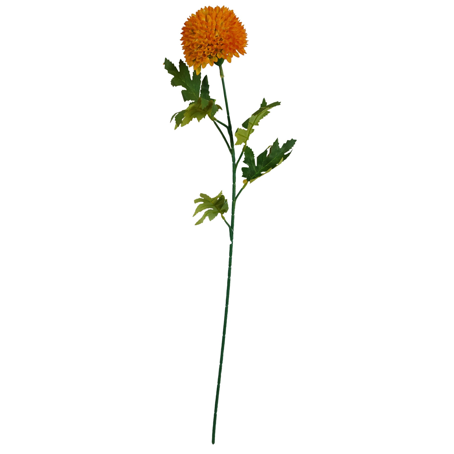 70cm Large Ball Dahlia Artificial Flower Stem Yellow