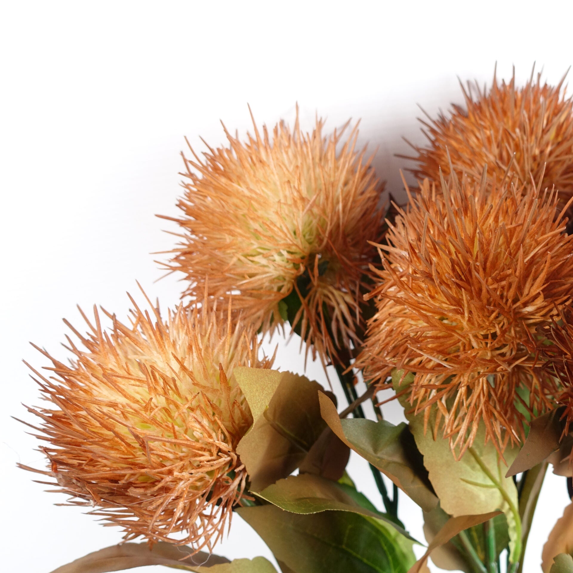 70cm Globe Thistle Yellow Ball Artificial Flower Stem