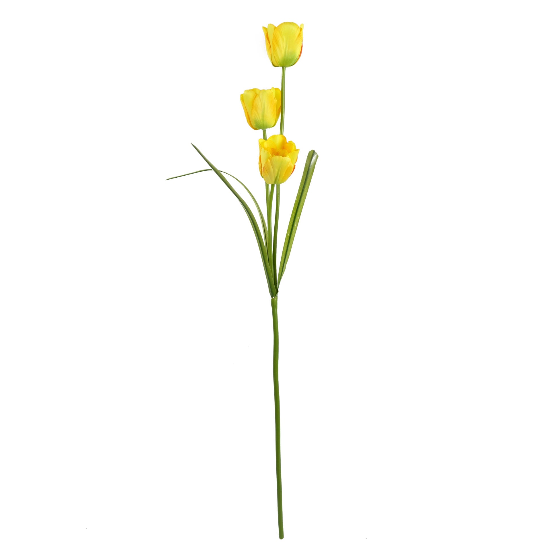 80cm Artificial Tulip Yellow Stem