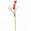 Pack of 6 x 80cm Artificial Tulip Red Stem
