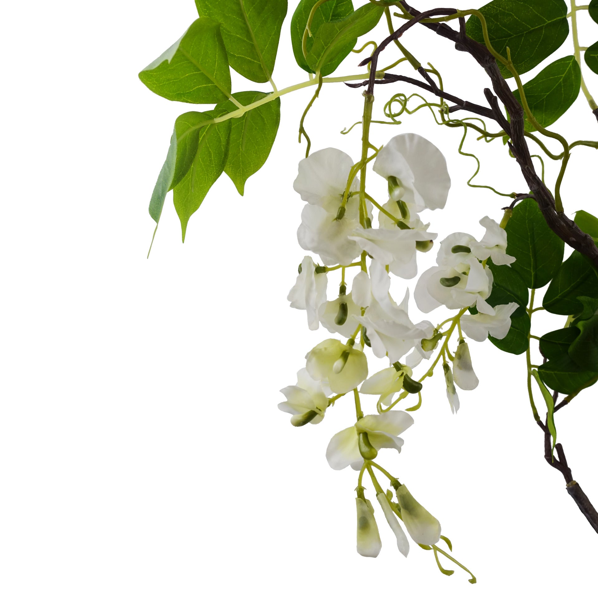 90cm Artificial White Wisteria Bush