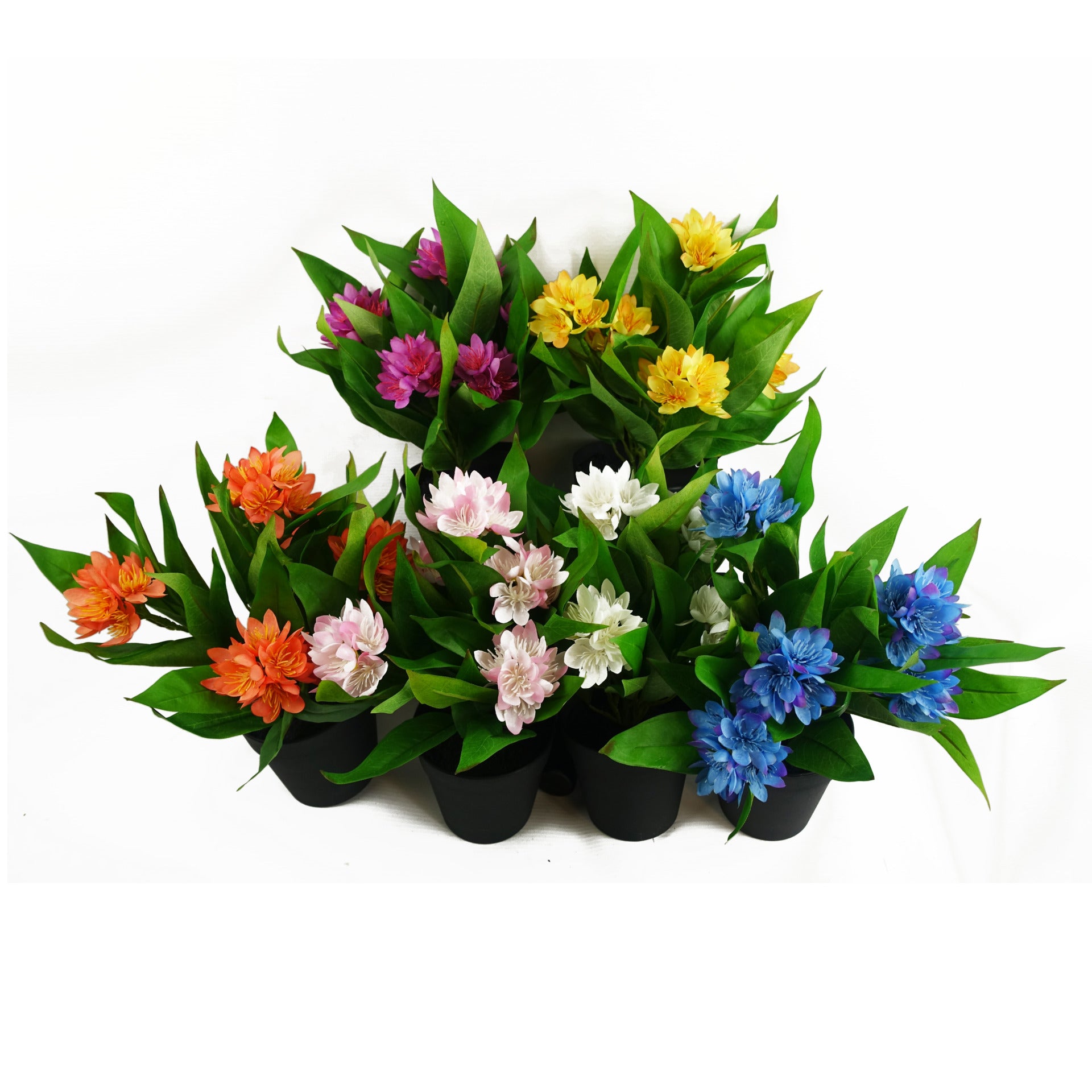 18cm Artificial Freesia Plant Blue Flowering
