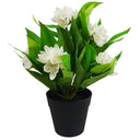 18cm Artificial Freesia Plant White Flowering