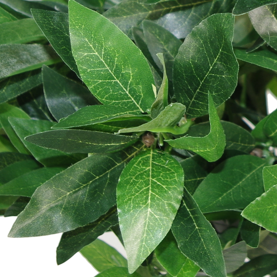 120cm (4ft) Twist Natural Trunk Artificial Topiary Bay Laurel Ball Tree