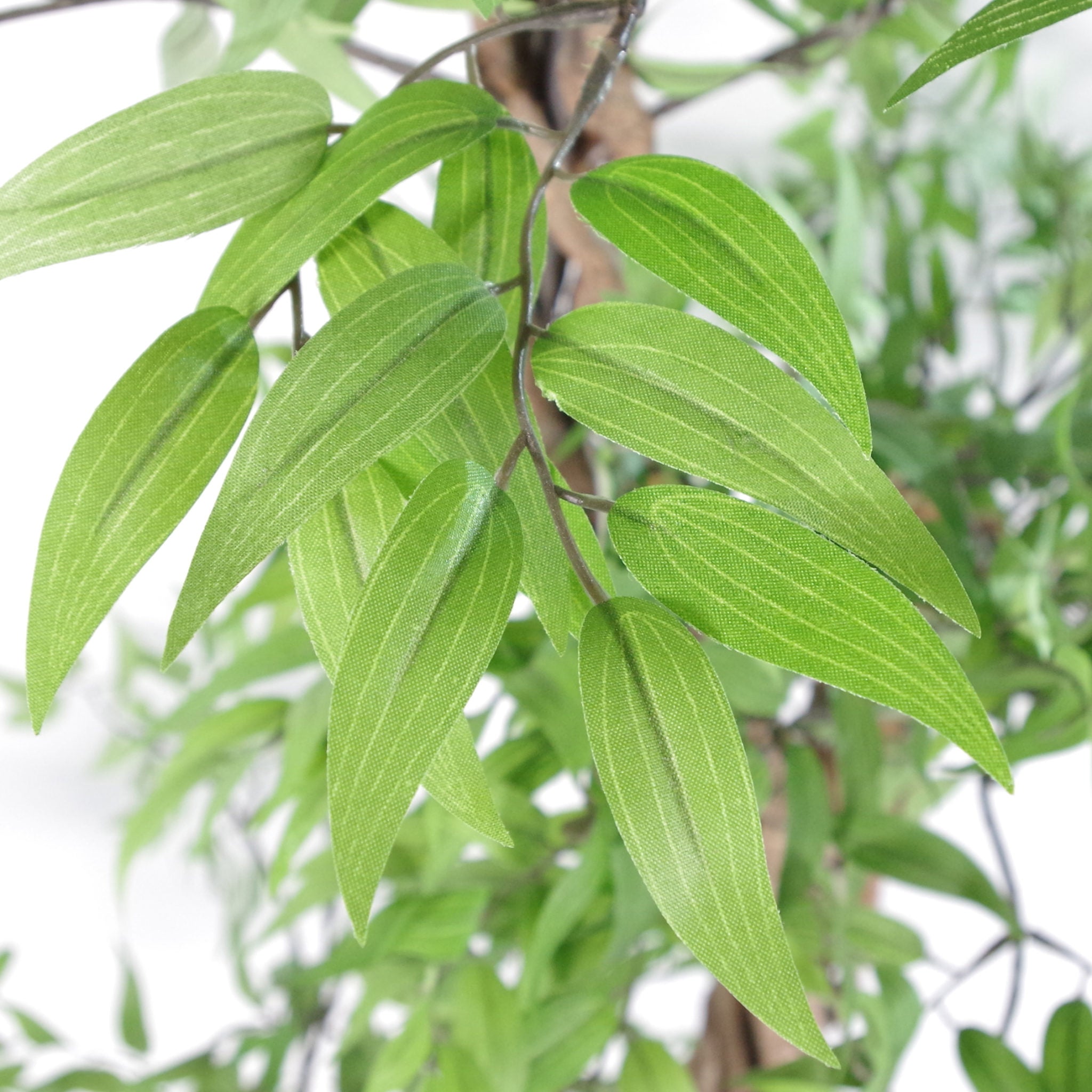 140cm Realistic Artificial Japanese Fruticosa Tree Ficus Tree Gold Metal Brushed Brass Planter