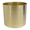 75cm Artificial Arboricola Gold Capella Plant - Gold Metal Planter