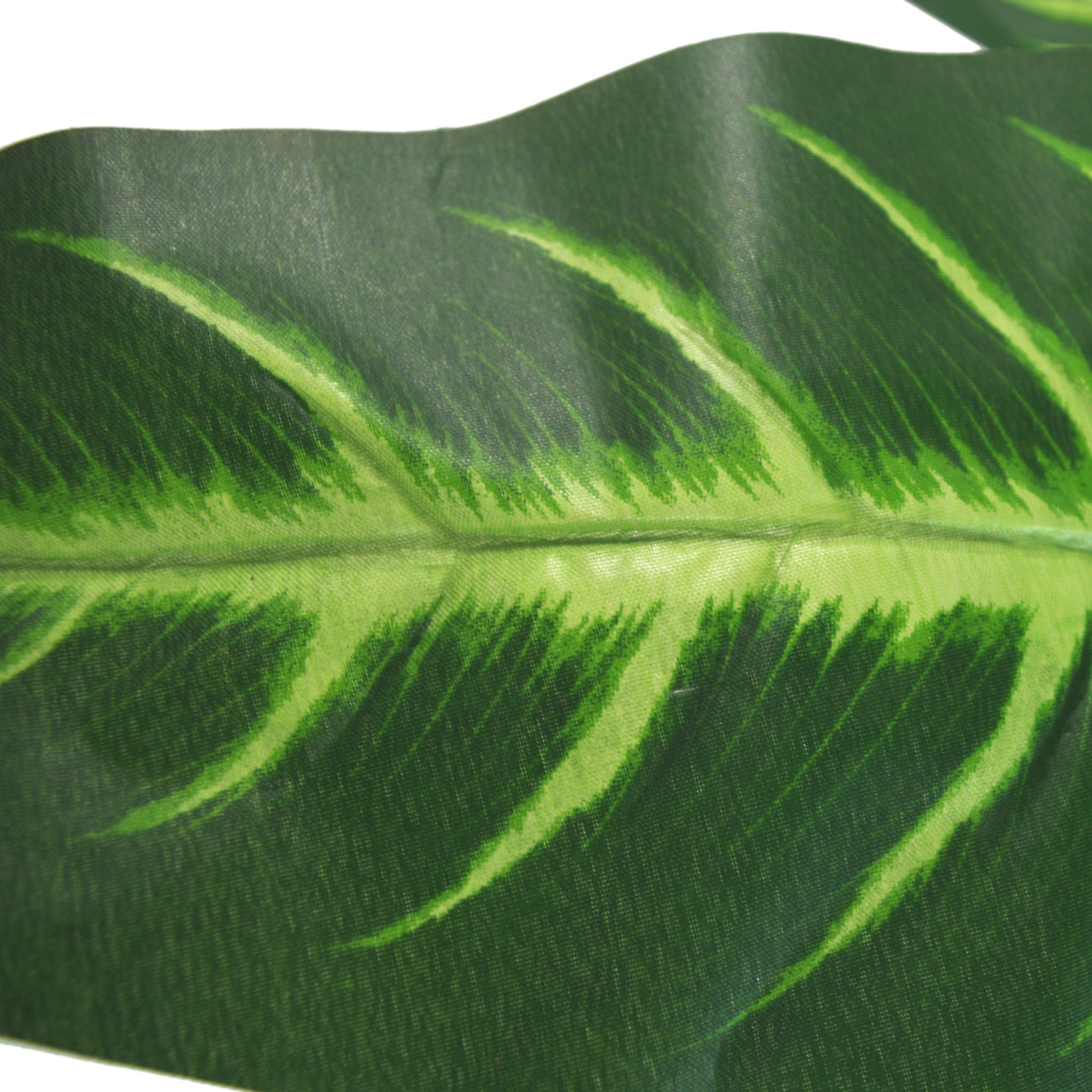 120cm Artificial Large Leaved Evergreen Tall Variegated Plant