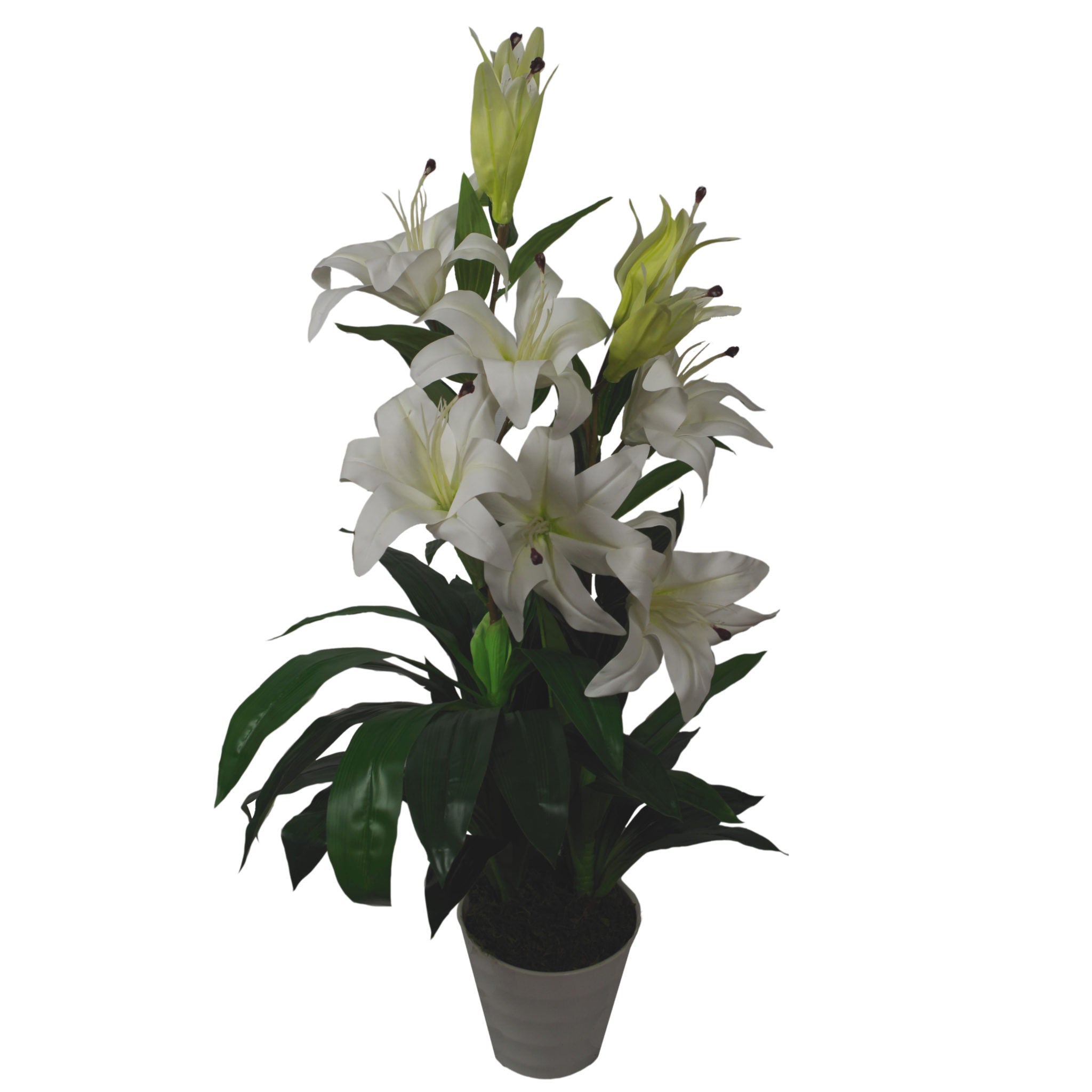 90cm (3ft) Artificial Lilies Stargazer Style Lily Plant Large Flowers