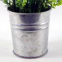 30cm Artificial Allium Grass Plant with Metal Planter