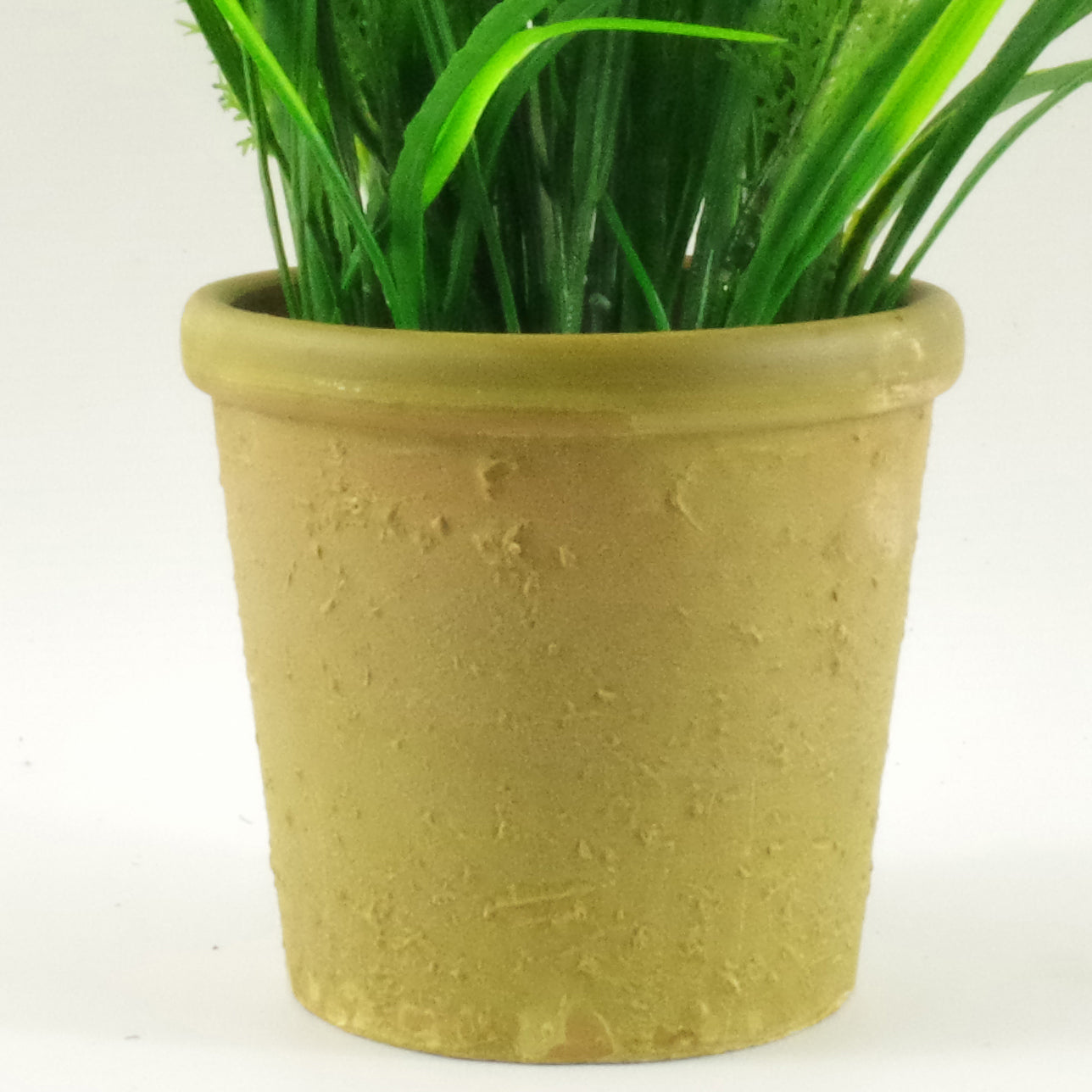 30cm Artificial Lavender Grass Plant with Stoneware Planter
