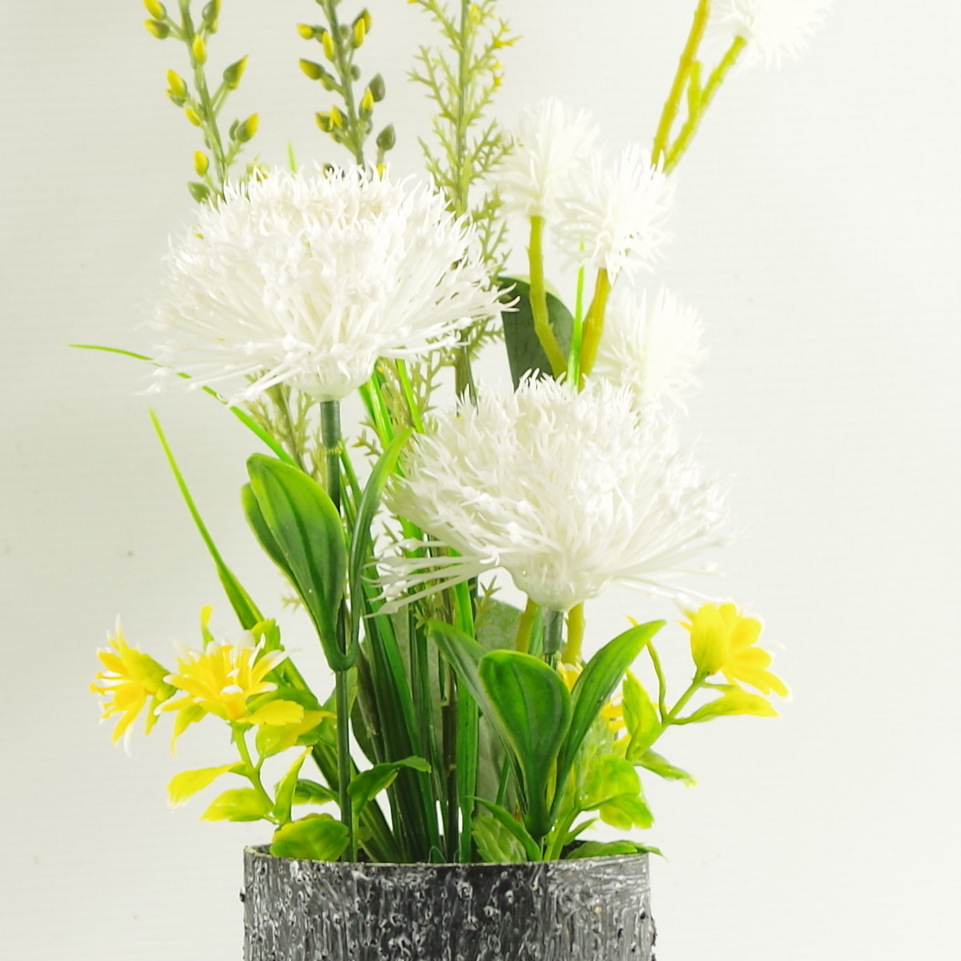 38cm Artificial Grass Allium Arrangement in Vase