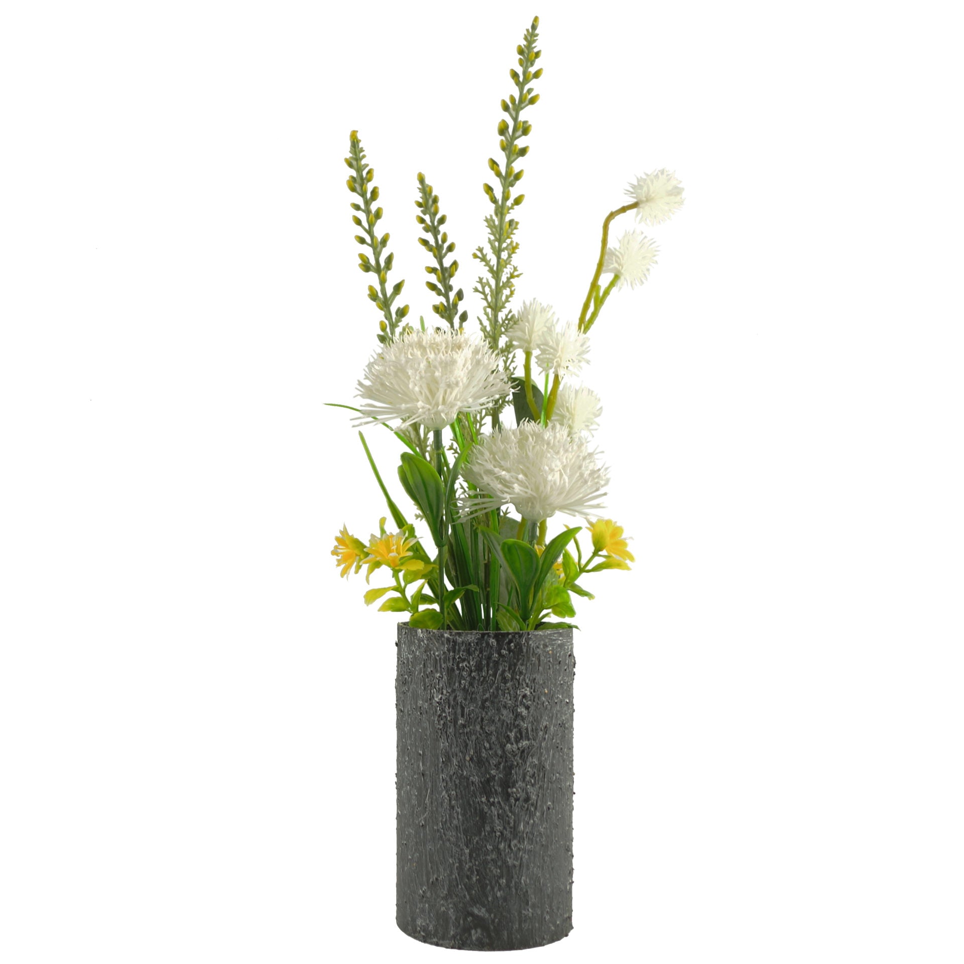 38cm Artificial Grass Allium Arrangement in Vase