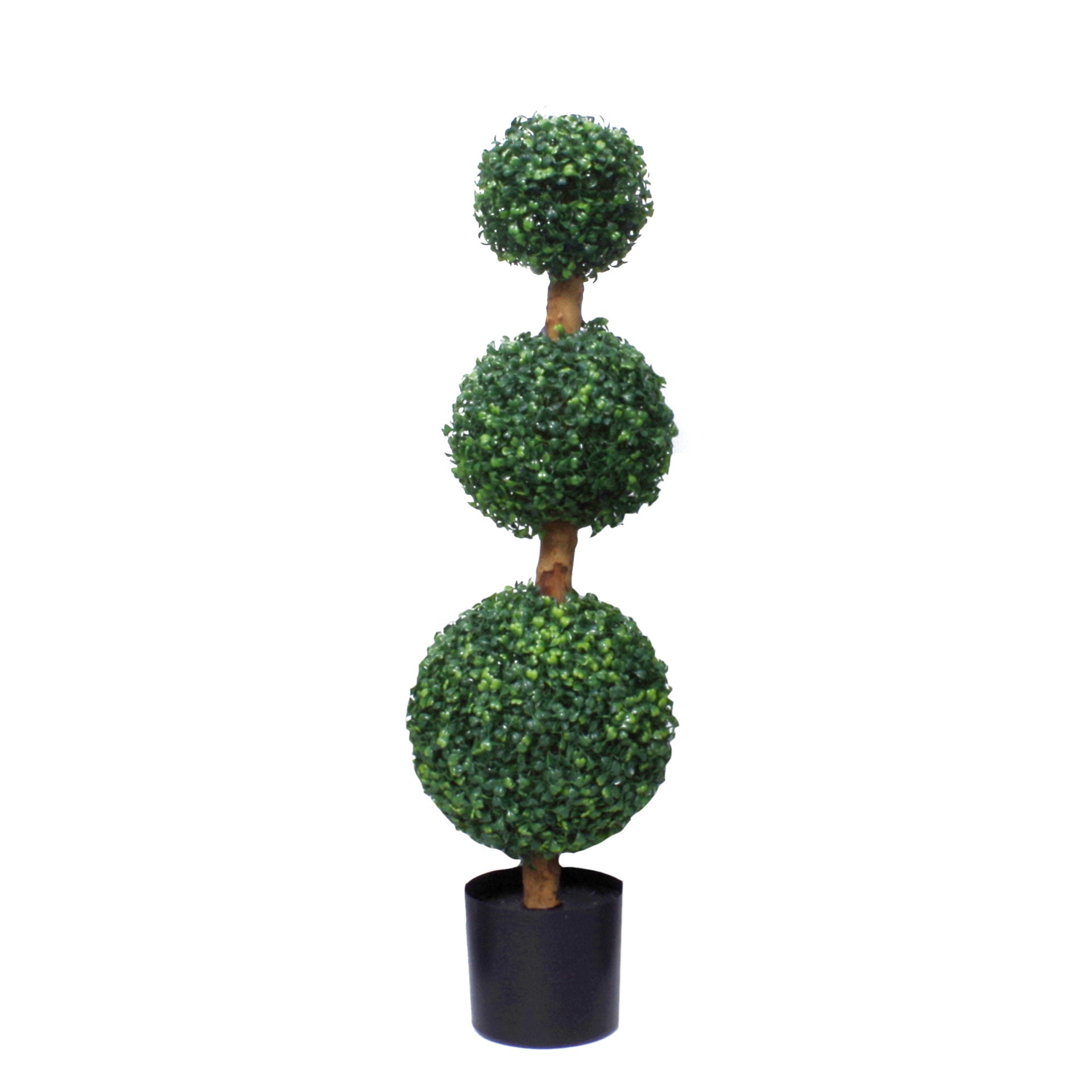 95cm Artificial Three Ball Topiary Tree UV Protected