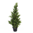 95cm Artificial Cedar Cypress Artificial Bushy Topiary Tree UV Protected