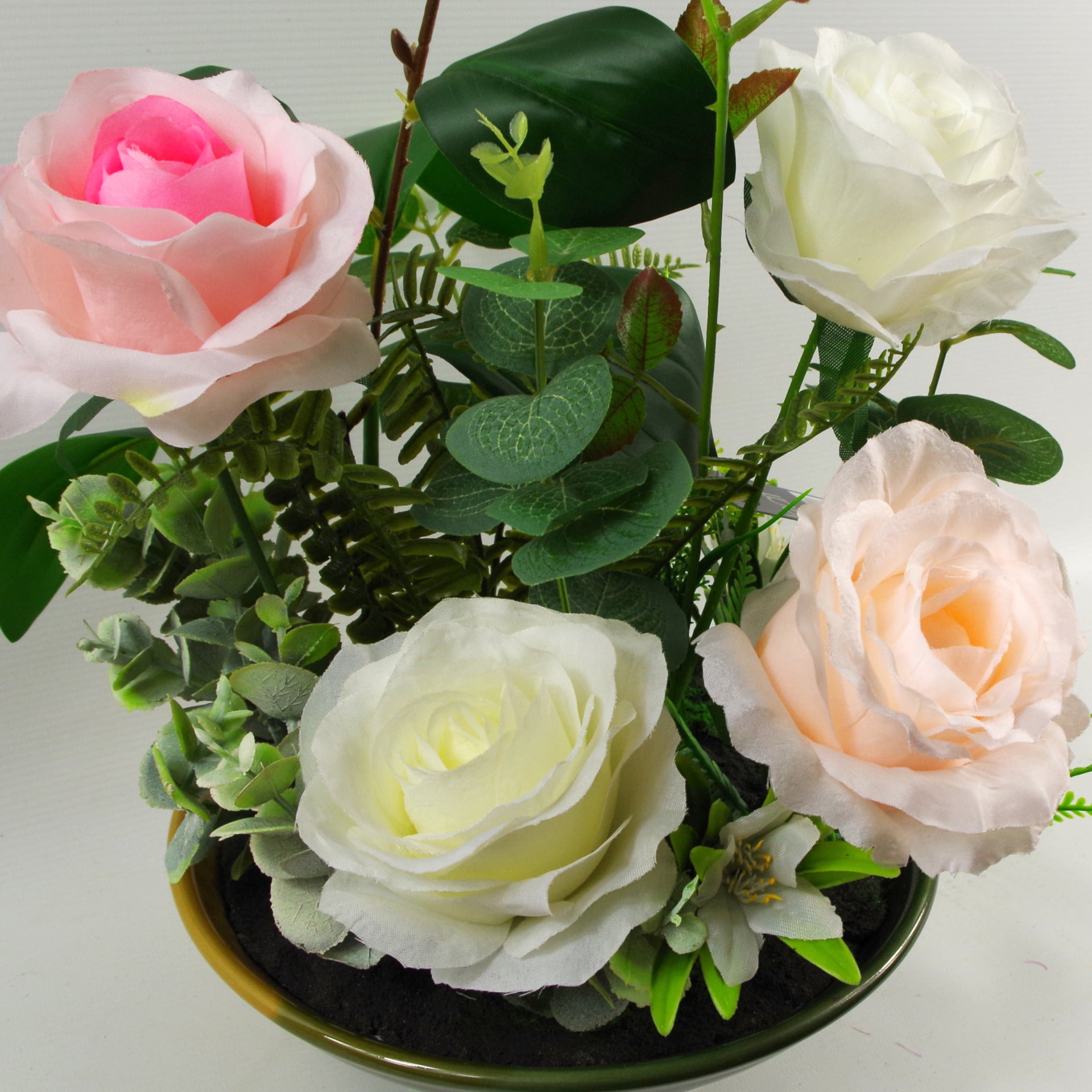 35cm Mixed Artificial Rose Display