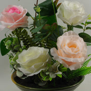35cm Mixed Artificial Rose Display