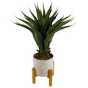60cm Large Artificial Yucca Plant with Ceramic Planter & Stand