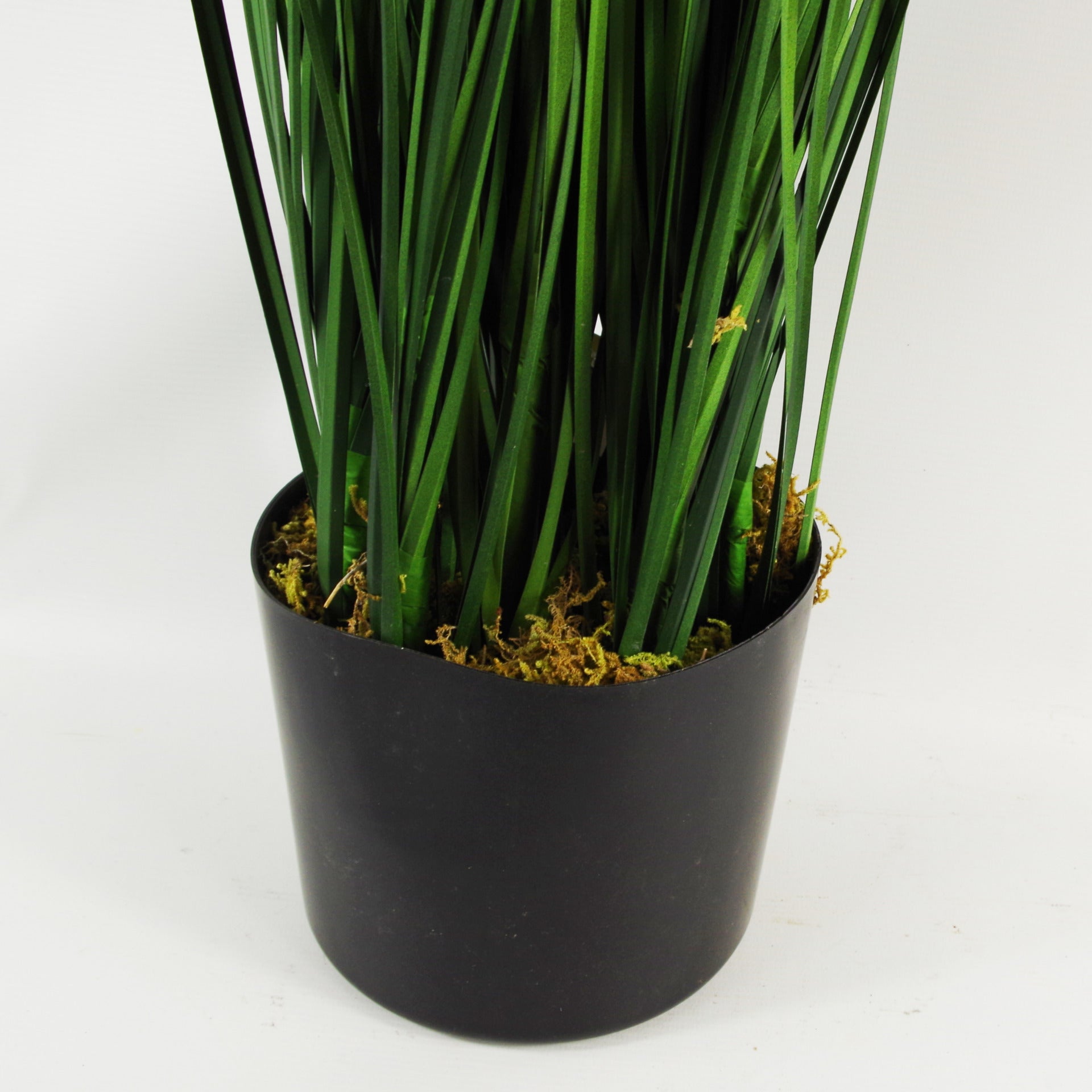 130cm Artificial Onion Grass Plant with Gold Metal Planter