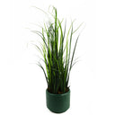60cm Artificial Grass Plant With Green Ceramic Planter