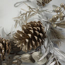 150cm Luxury Christmas Silver Gold Glitter Pine Cone Foliage Floristry Garland