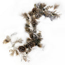 150cm Luxury Christmas Silver Gold Glitter Pine Cone Foliage Floristry Garland