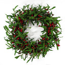 60cm (24) Large Luxury Christmas Mistletoe Leaf and Red Berry Floristry Wreath