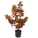 80cm Artificial Yellow Gold Autumn Ficus Tree
