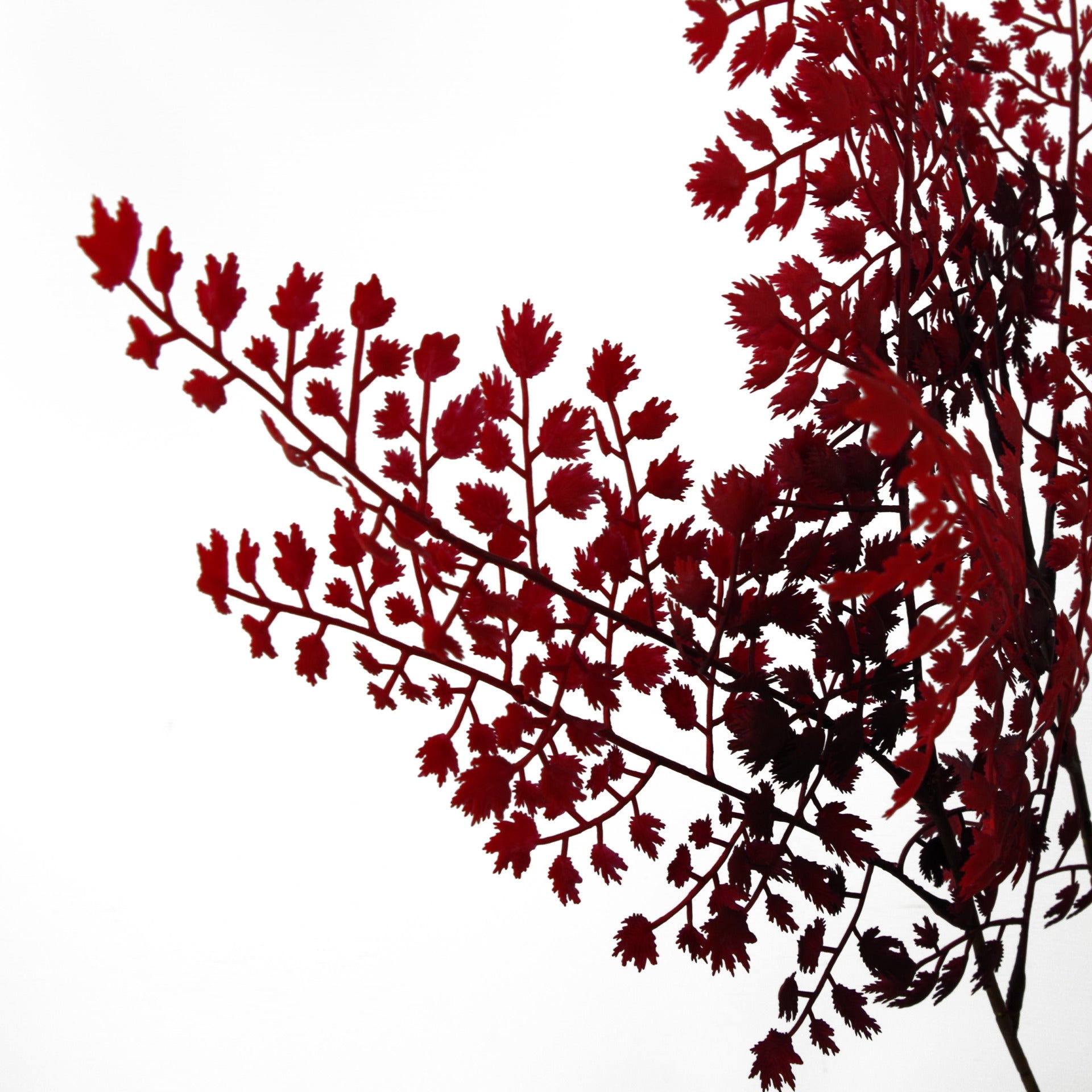 70cm Artificial Autumn Red Fern Tree Plant