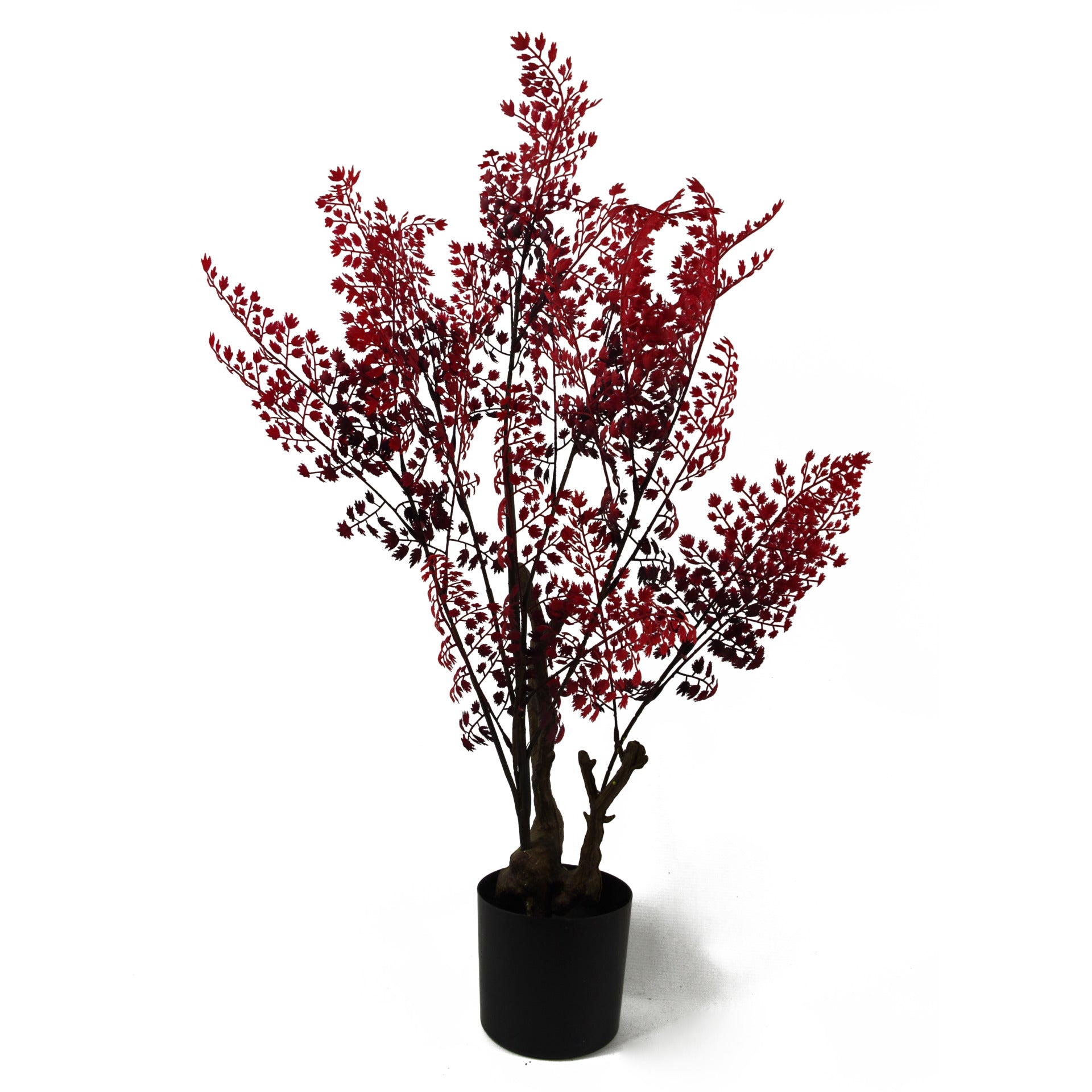 70cm Artificial Autumn Red Fern Tree Plant