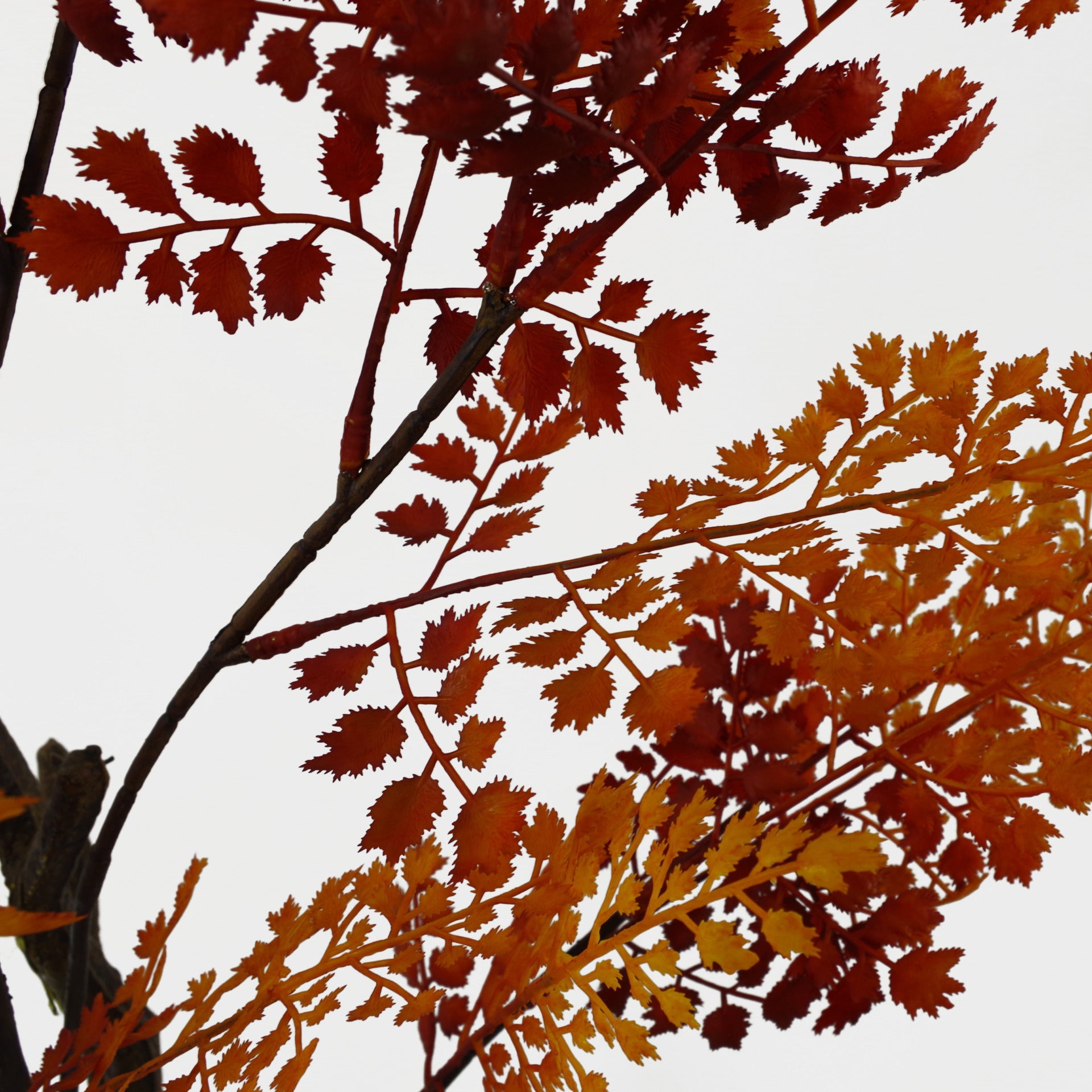 70cm Artificial Autumn Orange Fern Tree Plant