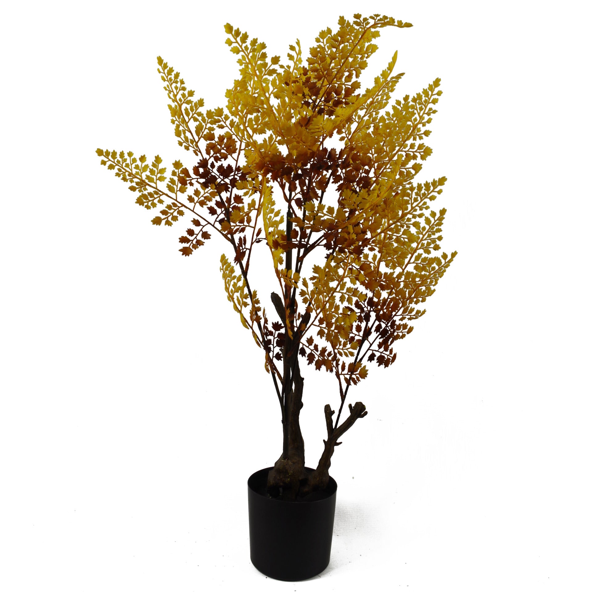 70cm Artificial Autumn Gold Fern Tree Plant