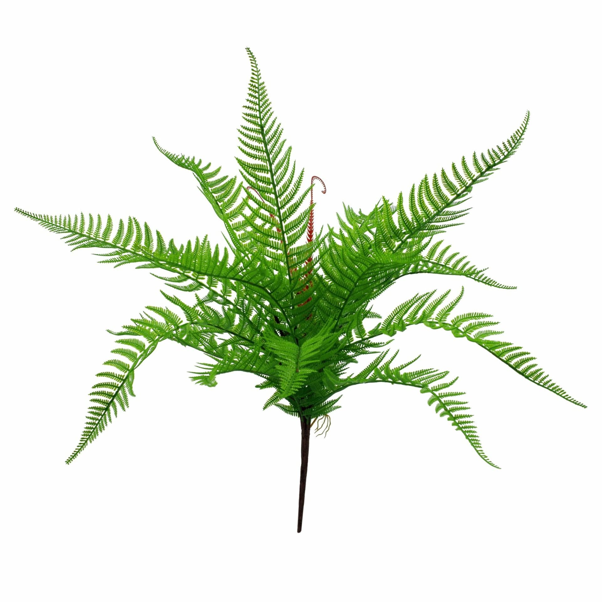 6 x 60cm Artificial Bushy Dixie Wood Fern Dark Green Plant