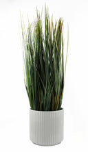Artificial Grass Plant With White Ceramic Planter