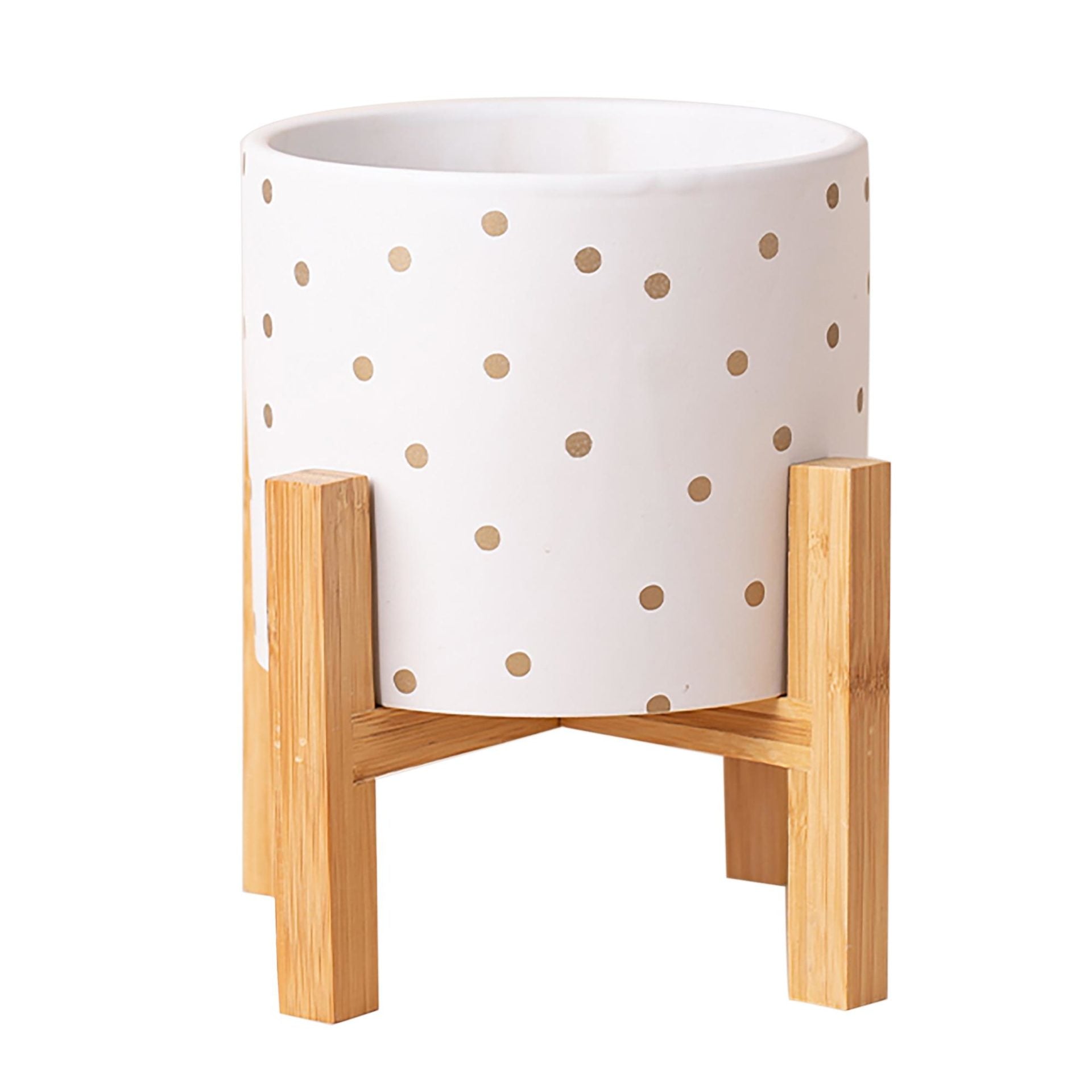 60cm Large Artificial Yucca Plant with Ceramic Planter & Stand