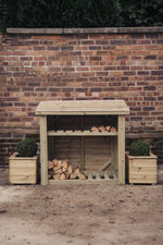 4ft x 4ft Log Store with Kindling Shelf