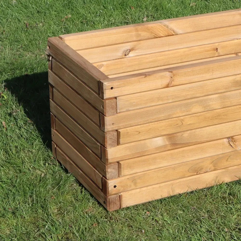 Wooden planter box, large wooden planters, wooden planters outdoor,  1.8m by Woven Wood