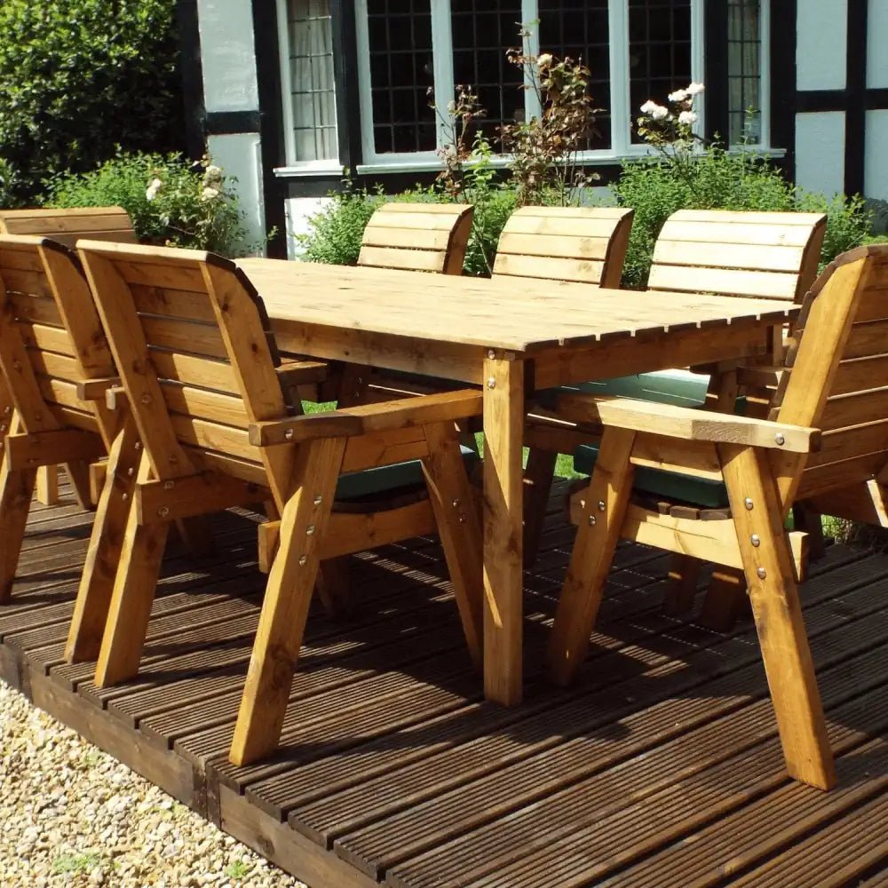 Bring the family together on this spacious 8-seater dining set, creating lasting memories under the open sky.