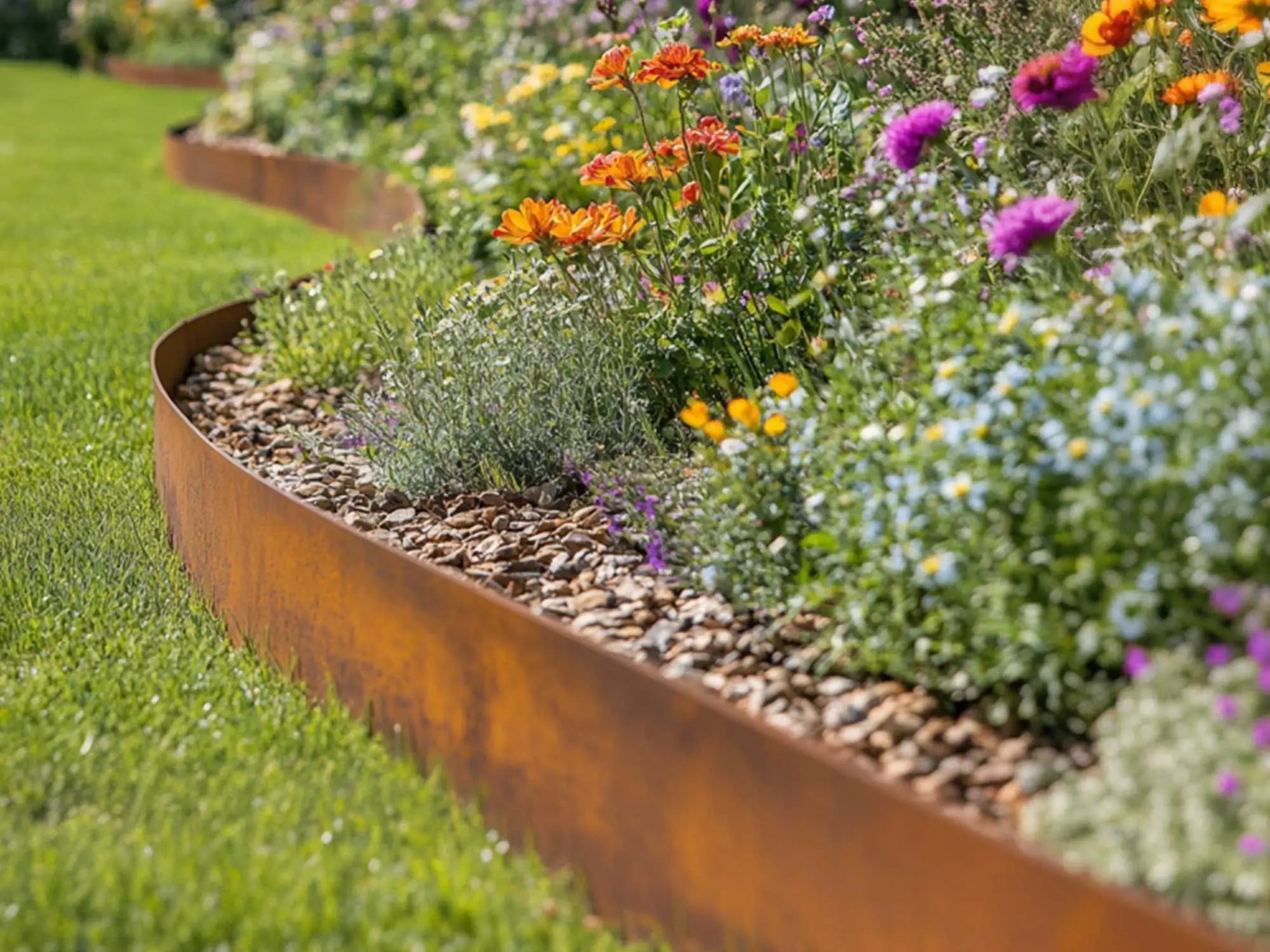 Beautiful view of Metal Edging Landscape Ideas