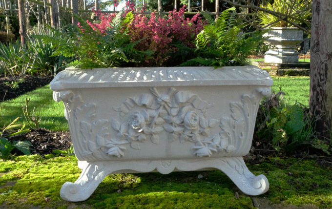 65cm Victorian Trough & Support Stone Planter