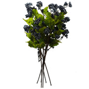 6x 65cm Grape Leaf Foliage Spray with Berries Artificial