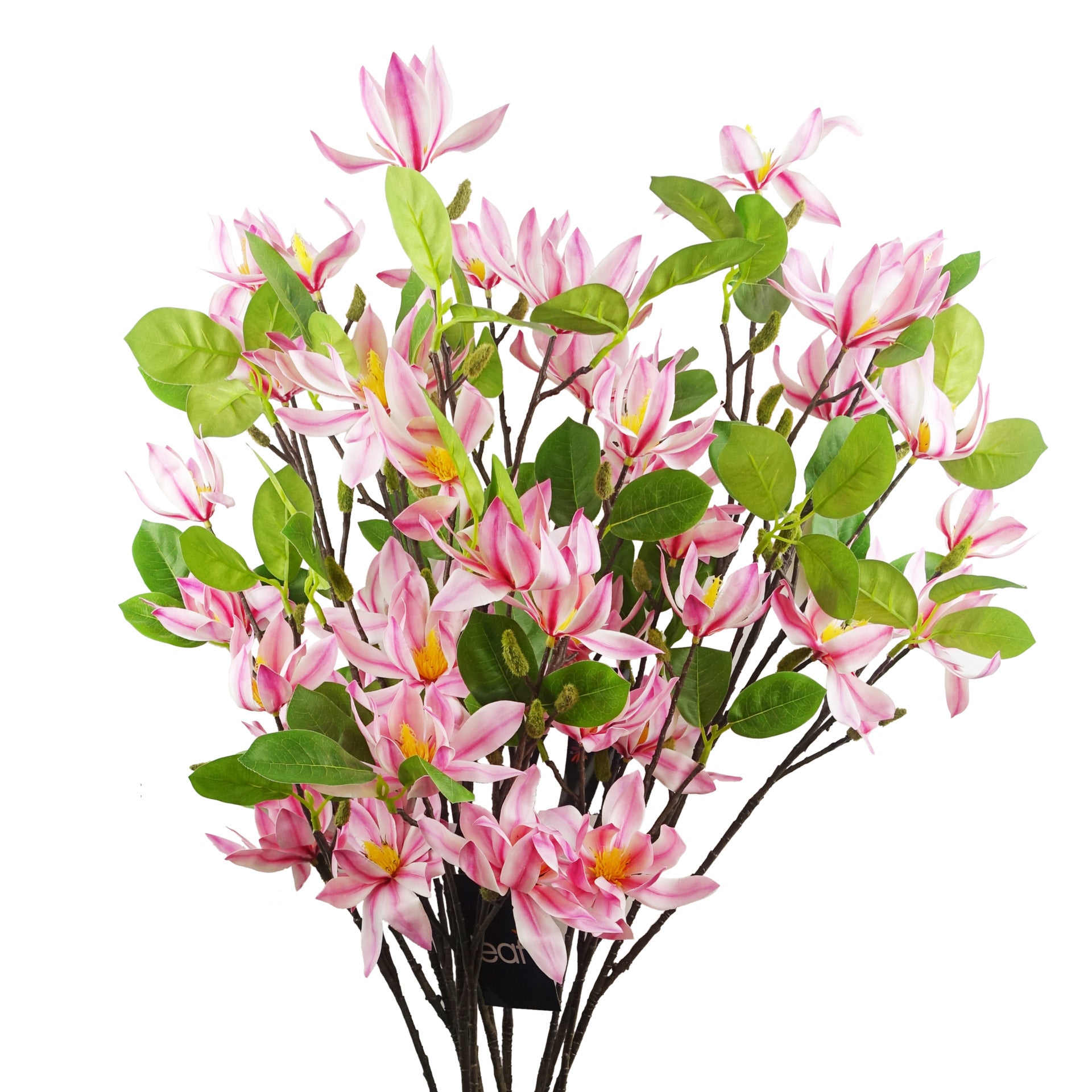 6x 100cm Pink Magnolia Floral Spray Artificial