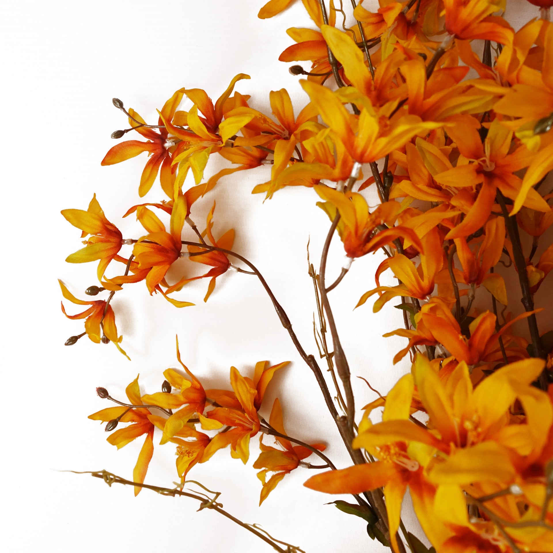 6x 130cm Yellow Blossom Floral Spray Artificial