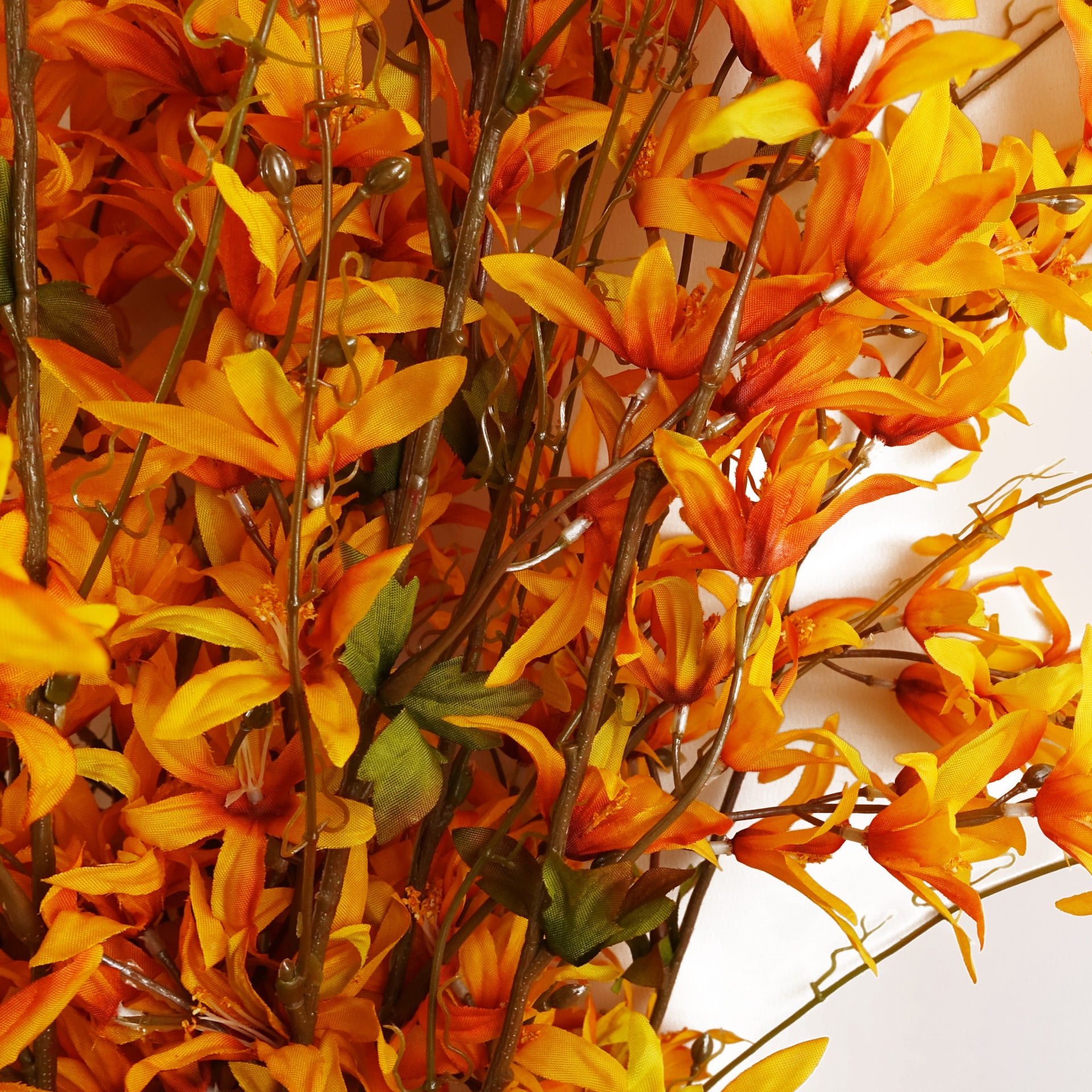 6x 130cm Yellow Blossom Floral Spray Artificial